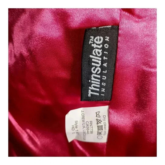 J. Crew Double Cloth Italian Wool Lady Day Coat Pink Fuchsia Thinsulate 2 Petite - Picture 7 of 7